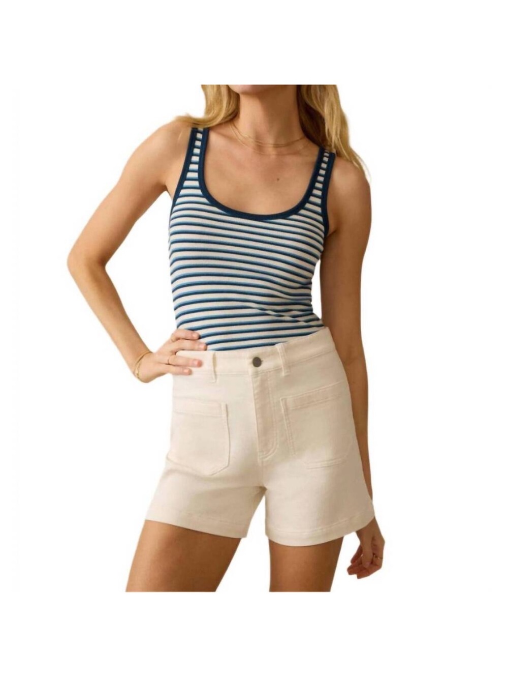 FAHERTY stretch terry patch pocket shorts in egret 28